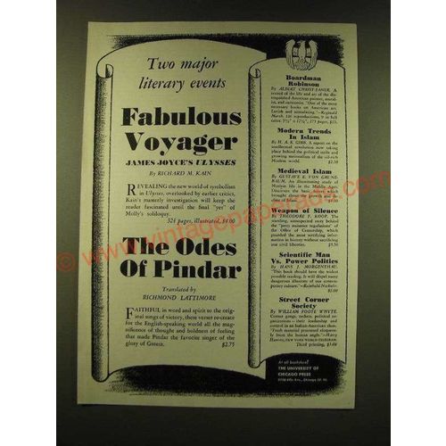 1947 The University of Chicago Press Ad - Two major literary events