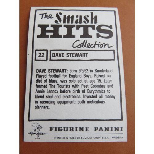 Smash Hits 1984 Panini Sticker No 22 Dave Stewart