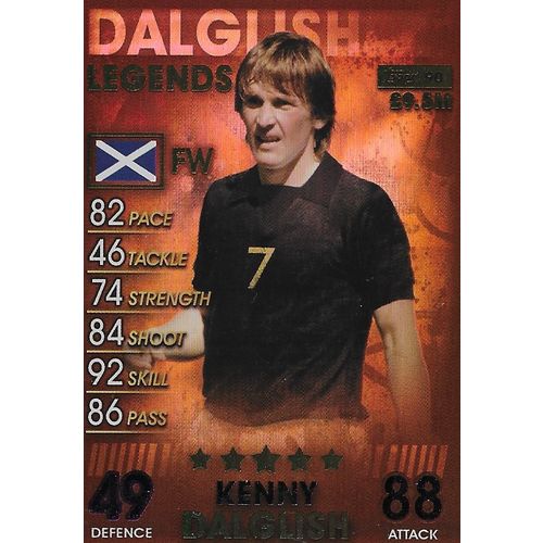 Match Attax - 101 (2019): Legends (Rainbow Foil) - Scotland, Dalglish (Kenny)