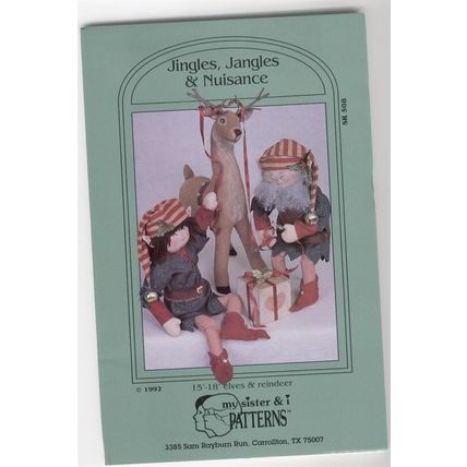 Doll Pattern Jingles Jangles Nuisance Elf Elves Deer 15 Inch 18 inch