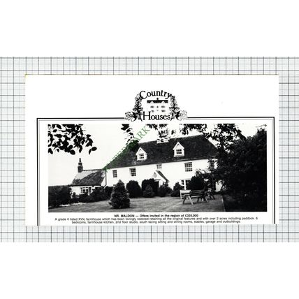 C7823) Maldon Essex House Sale - c.1988 Cutting