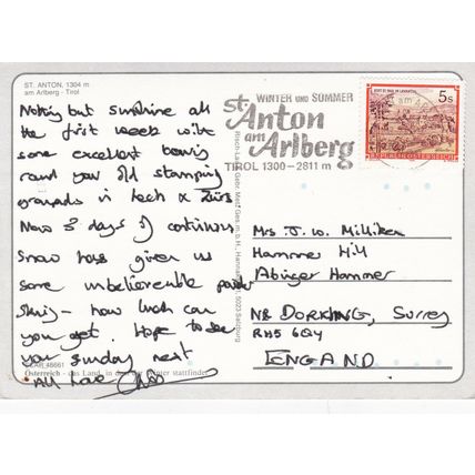 St Anton am Arlberg Austria Postcard used VGC