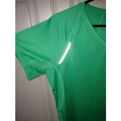 KIRKLAND SIGNATURE Women's Green V-neck Athletic Workout Active-Wear Top Size:M