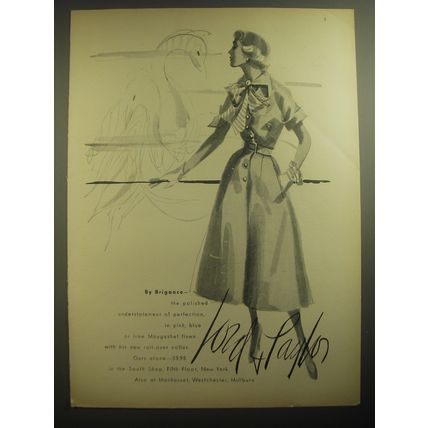 1950 Lord & Taylor Dress by Brigance Advertisement
