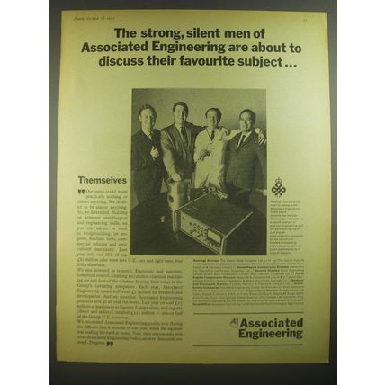 1967 Associated Engineering Ad - The strong, silent men