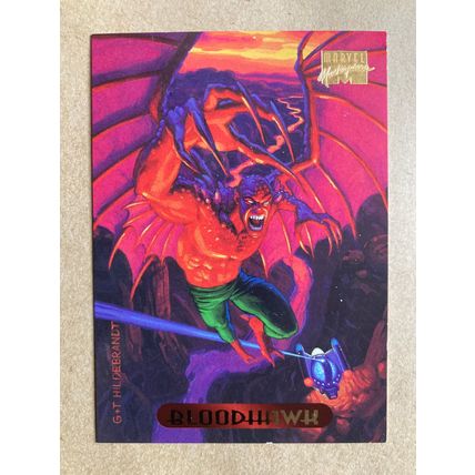 Marvel Masterpieces 1994 Base trading Card # 16 Bloodhawk (B) Fleer