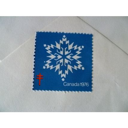 Canada 1976 Christmas TB Snowflake Seal Lancaster cover air mail stamps