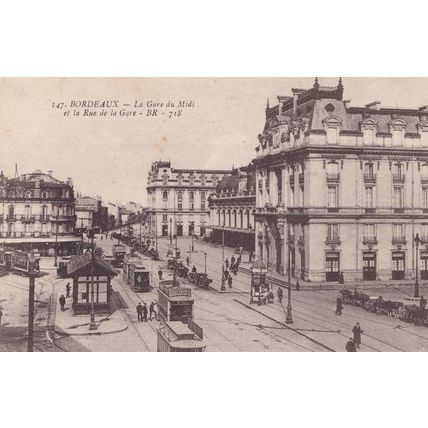 Bordeaux Gironde Rue De La Gare du Midi French Postcard