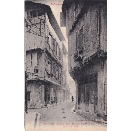 Foix Maisons Rue La Faurie Old French Postcard