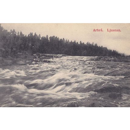 Ljusnan Arbra Antique Swedish Postcard