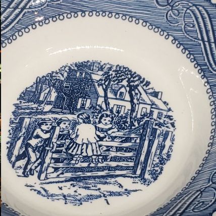 Dessert/Fruit/Sauce Bowl - Currier & Ives by Royal USA - Old Farm Gate