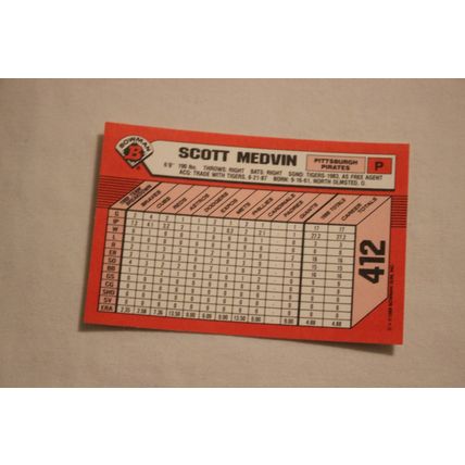 Scott Medvin 1989 Bowman TIFFANY NO. 412