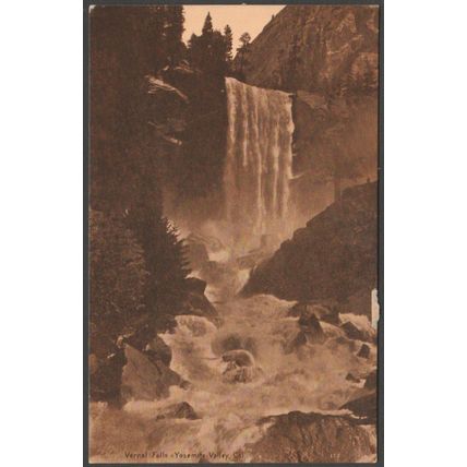 Vernal Falls, Yosemite Valley, California, 1913 - Edward H Mitchell Postcard