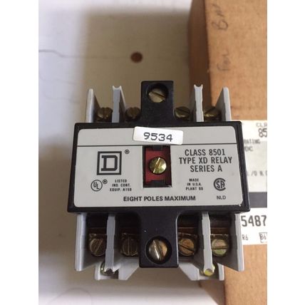 NEW SQUARE-D CLASS 8501 XD,8501 xd0 40 CONTROL RELAY,XD040 8POLES,115V COIL,BU