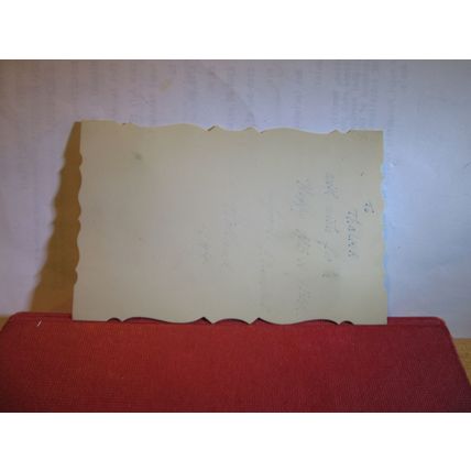 HAPPY CHRISTMAS used vintage PLASTIC/BAKELITE greetings card dated 1944 =