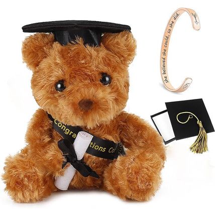 2025 GRADUATION GIFT BOX WITH PLUSH GRADUATION BEAR AND BRACELET-NEW-FAST SHIP