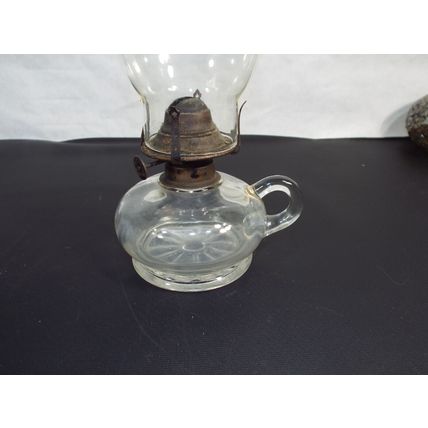 Antique 20th Century P&A Connecticut Kerosene Glass Oil Lamp