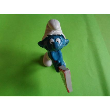 Smurf with a children crossing traffic safety sign