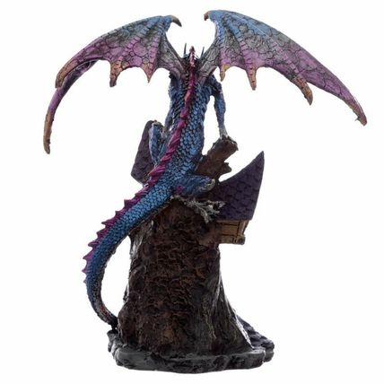 Dark Legends Village Protector Dragon Figurine Ornament Blue Dragon