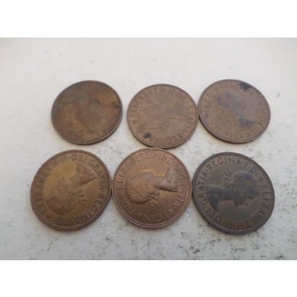 UK / GB - 30 - 1/2d (half penny) coins - dated 1966