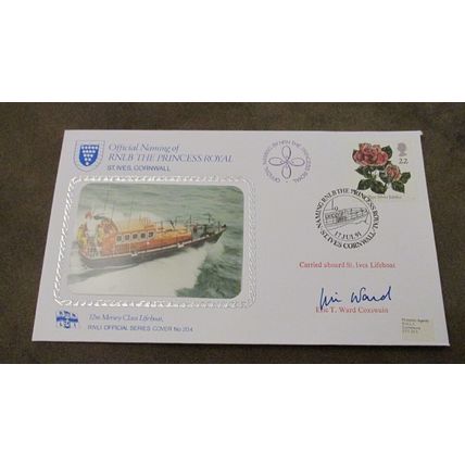 Cox Signed 1991 GB Cover - RNLI Lifeboat Princess Royal - St Ives, Cornwall