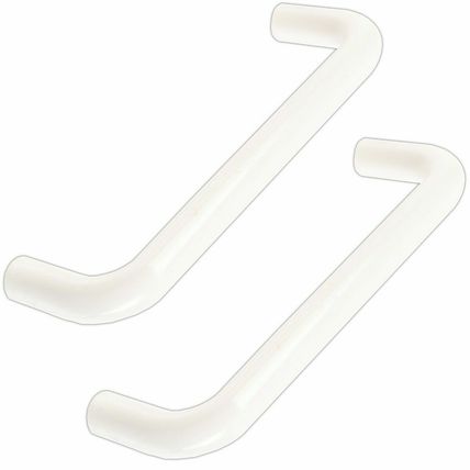 2 WHITE PULL HANDLE Plastic Rust Proof Waterproof Bathroom Cupboard Cabinet Door
