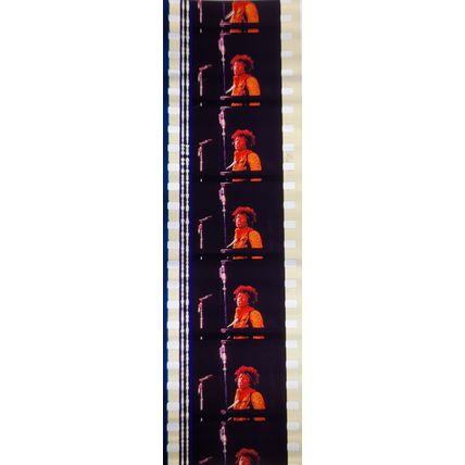 Jimi Hendrex. Pk MTP - C077y . 1 STRIP OF 5 - 35MM FILM CELLS. A very rare strip