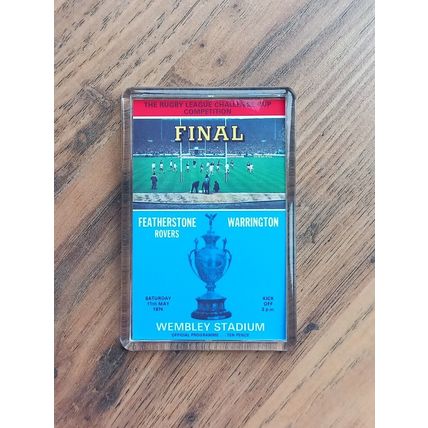 1974 Rugby League Challenge Cup Final fridge magnet - Featherstone vs Warrington
