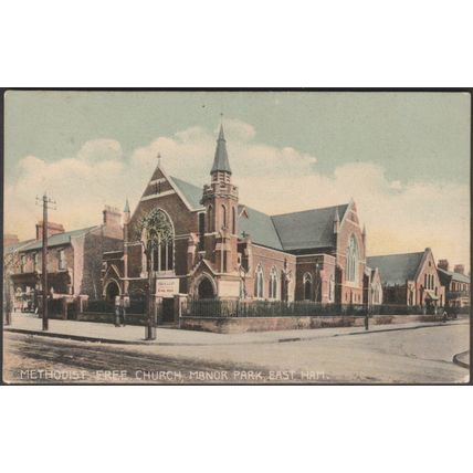 Methodist Free Church, Manor Park, East Ham, Essex, 1908 - HA Nelson Postcard