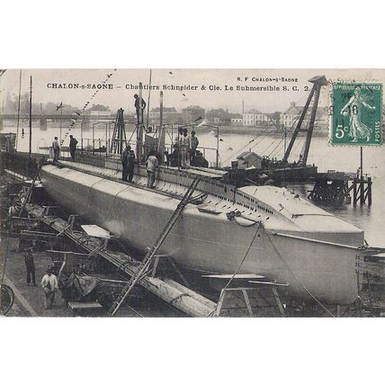 71 - Chalon-sur-Saône - chantier Schneider - le submersible