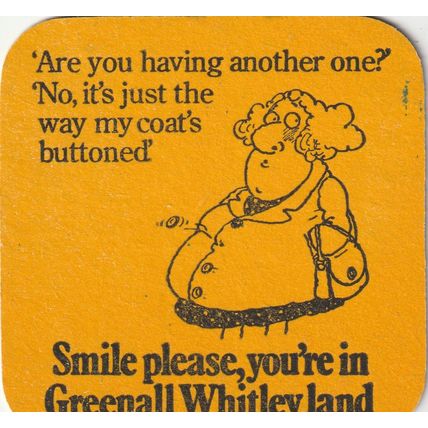 BEER MAT - GREENALL WHITLEY BREWERY - LOCAL BITTER - (Cat No 341) - (1976)