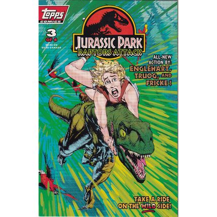 JURASSIC PARK RAPTORS ATTACK #3, Topps Comics ['94] .. MINT, UNREAD