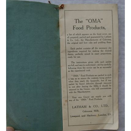 Recipes for OMA Food Products, 30th edition
