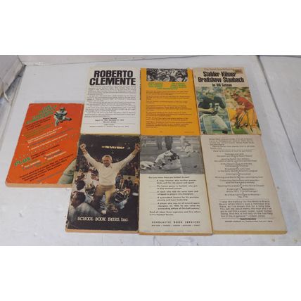 Lot of 7 Vintage Sports Stars Paperback Books Football Baseball
