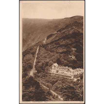 Countisbury Hill, Lynmouth, Devon, 1937 - Cunn's Postcard