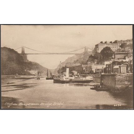 Clifton Suspension Bridge, Bristol, c.1910 - Harvey Barton Postcard