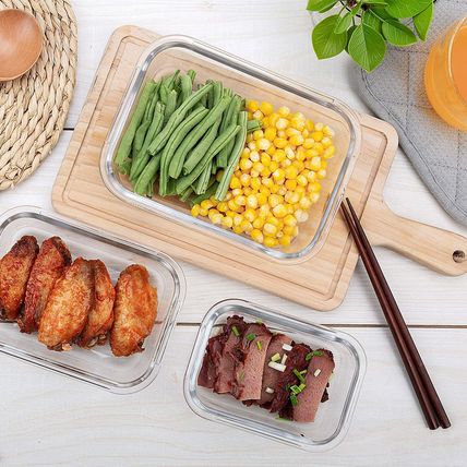 C CREST [10 Pack] Glass Meal Prep Containers, Food Storage Containers with Lids