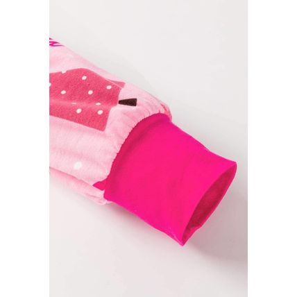 Pink Christmas Tree Print V Neck Buttoned Pullover and Drawstring Pants Lounge S