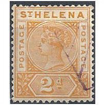 St Helena 1896 SG49 2d Orange-Yellow Very.Fine.Used.