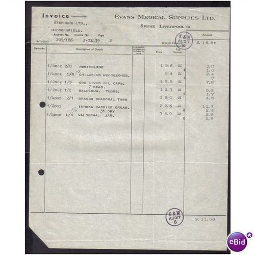 EVANS MEDICAL SUPPLIES LTD,SPEKE,LIVERPOOL, 6/1/54