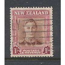 NewZealand.SG686 1s King George VI (Red-Brown and Carmine).Fine Used.Nov15d
