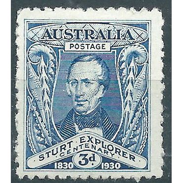 Australia 1930 SG118 3d Blue "River Murray" Mounted Mint .. ..