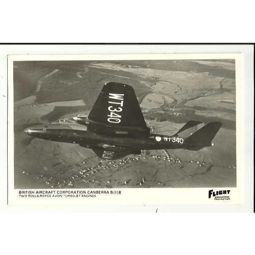 Aviation BAC CANBERRA B(1)8 Postcard by Flight International