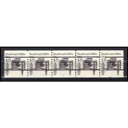 2124a 4.9c Buckboard Fine MNH Dry Gum PNC 2/5 Gap 1R X0360
