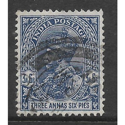 INDIA 1932 3a.6p ULTRAMARIE SG 238 FINE USED#