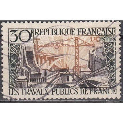 France 1957 Michel 1142 O Cote (2008) 1.60 € Travaux publics de France