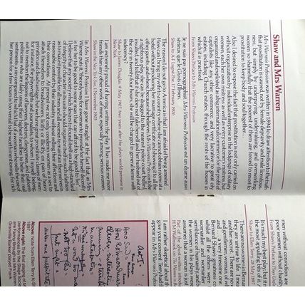 National Theatre programme, Mrs Warren's Profession by GB Shaw, 1985