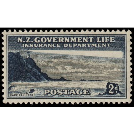 New Zealand 1947 Lighthouse 2d Cape Pallister MVLH - SG L44