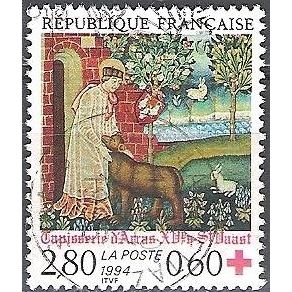 France 1994 Michel 3060C O Cote (2008) 1.50 € Croix Rouge Tapisserie d'Arras