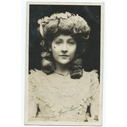 actress postcard grace lane posted 1906 mlton glossette